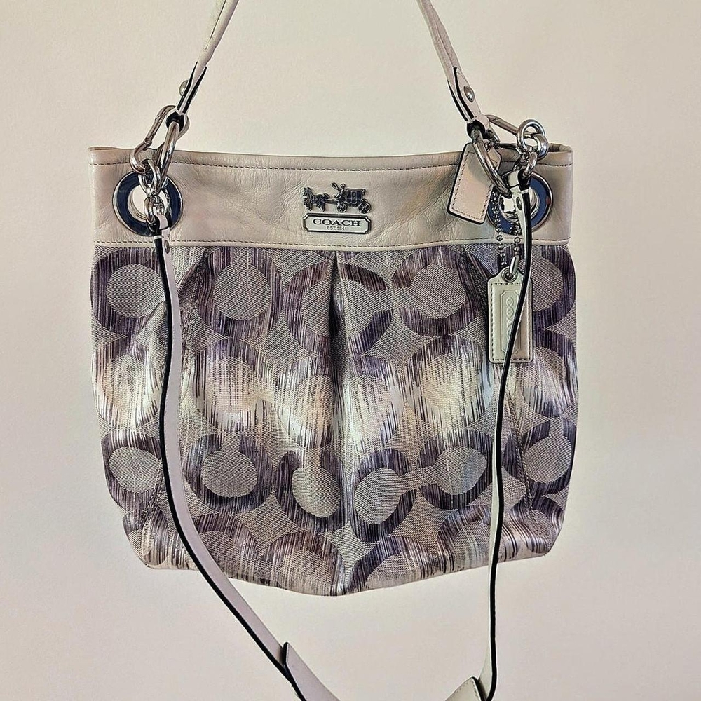 Coach White and Gray Ombre Signature Women's Bag